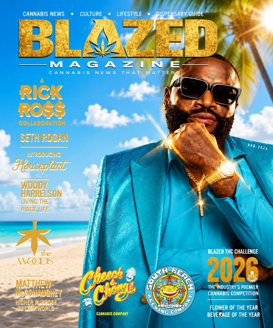 Rick Ross on the cover of Blazed Magazine